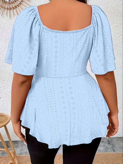 Big Size Fashion Women's Casual Sports Style T-shirt Top Loose V-neck Front Shoulder Casual Versatile Soft T-shirt Comfortable Natural Breathable Sports