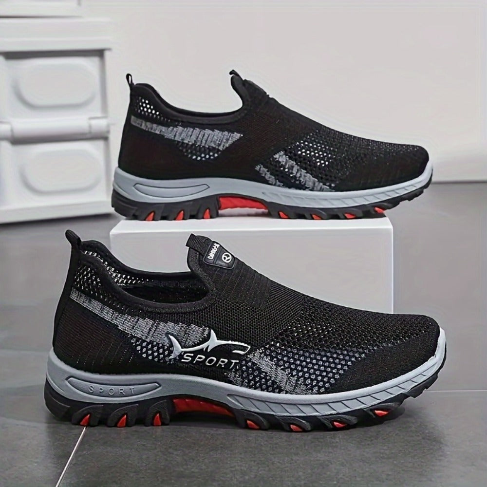 Men's Athletic Shoes - Breathable Comfort & Slip-On Ease