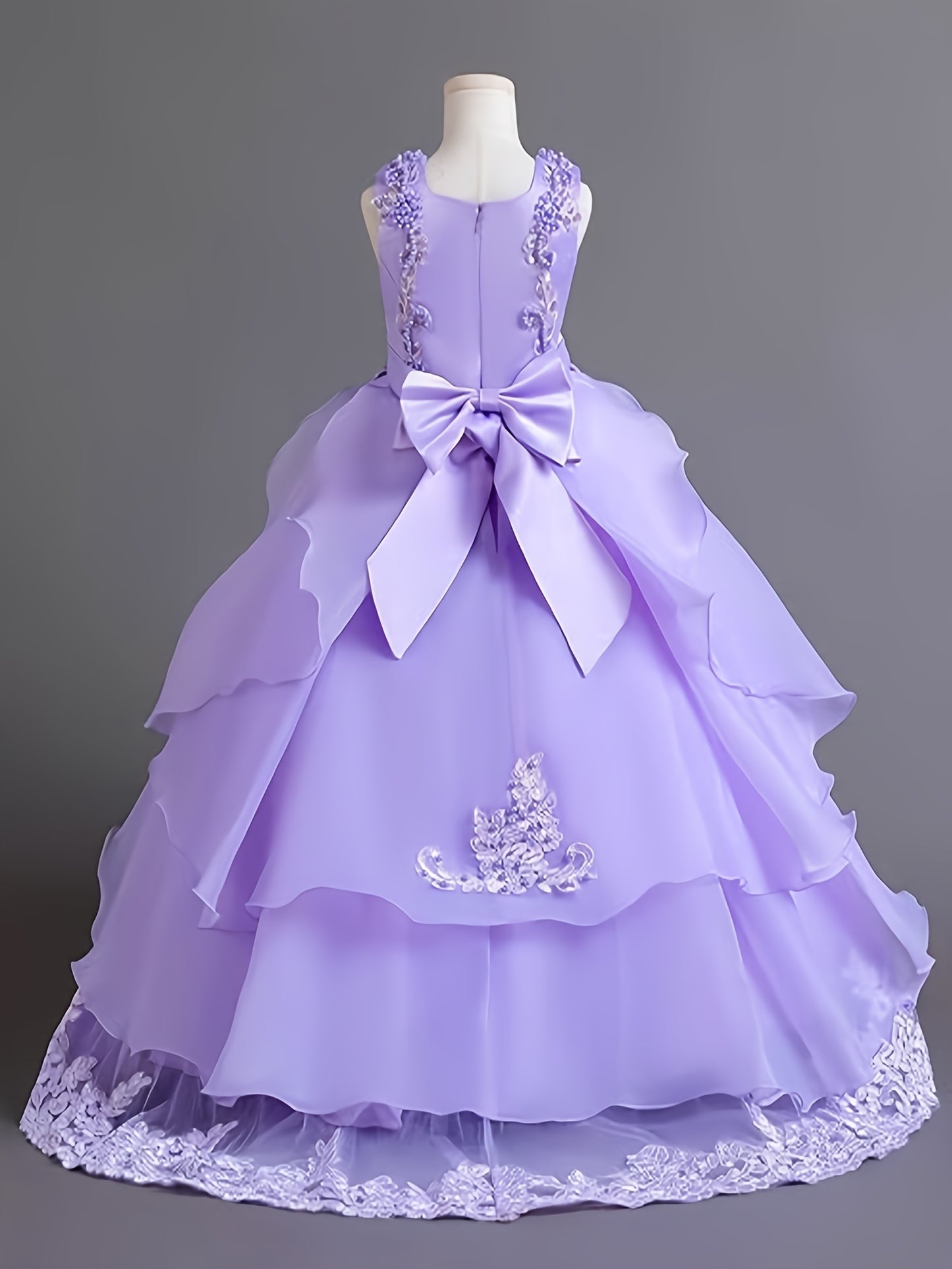 (Size Is Slightly Larger, Recommended To Purchase One Size Smaller Than Usual) Flower Dress Princess Puffy Tulle Dresses Bridesmaid Wedding Communion Birthday Party Pageant Maxi Prom Gown For Kids