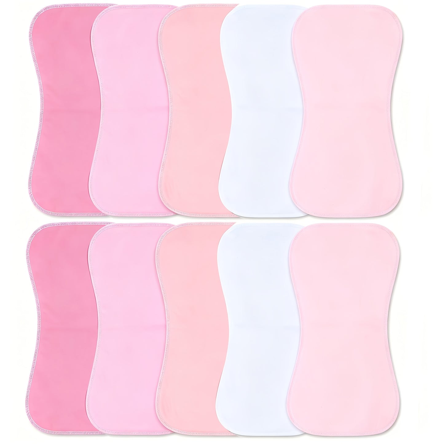 10-Pack Burp Cloths For Baby Boys And Girls - Baby Burp Cloth, Baby Washcloths, Burp Rags, Large Neutral Burp Clothes For Newborn