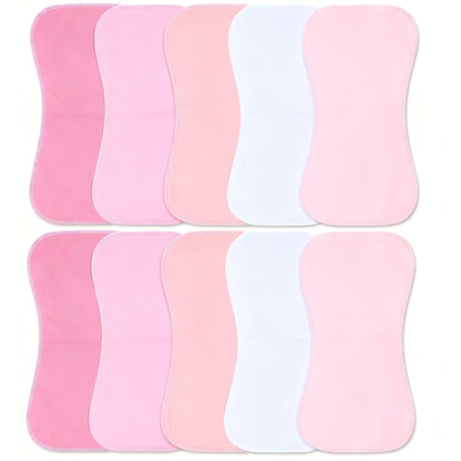 10-Pack Burp Cloths For Baby Boys And Girls - Baby Burp Cloth, Baby Washcloths, Burp Rags, Large Neutral Burp Clothes For Newborn