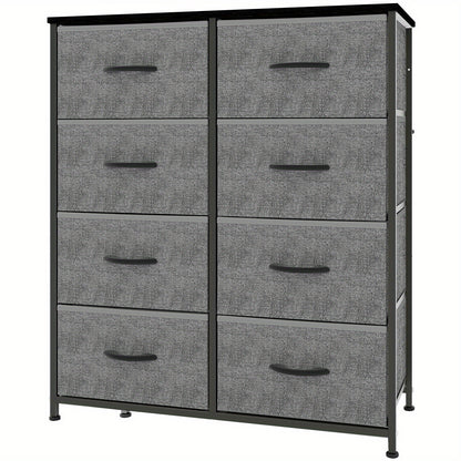 8-Drawer Fabric Storage Chest - Steel Frame and Oak-Look Finish
