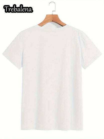 Casual Short-Sleeve T-Shirt for Women Featuring a Green Text Design on a Black Background, Perfect for Summer And Spring. Ideal for Occasions Like Mother'S Day, Anniversaries, Or June 10Th