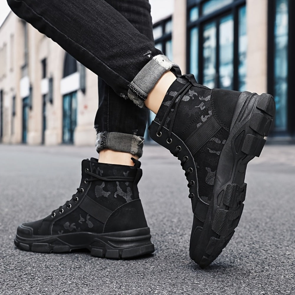 Men's Boots - Non-Slip Sole Lace-Up for Outdoor & Travel