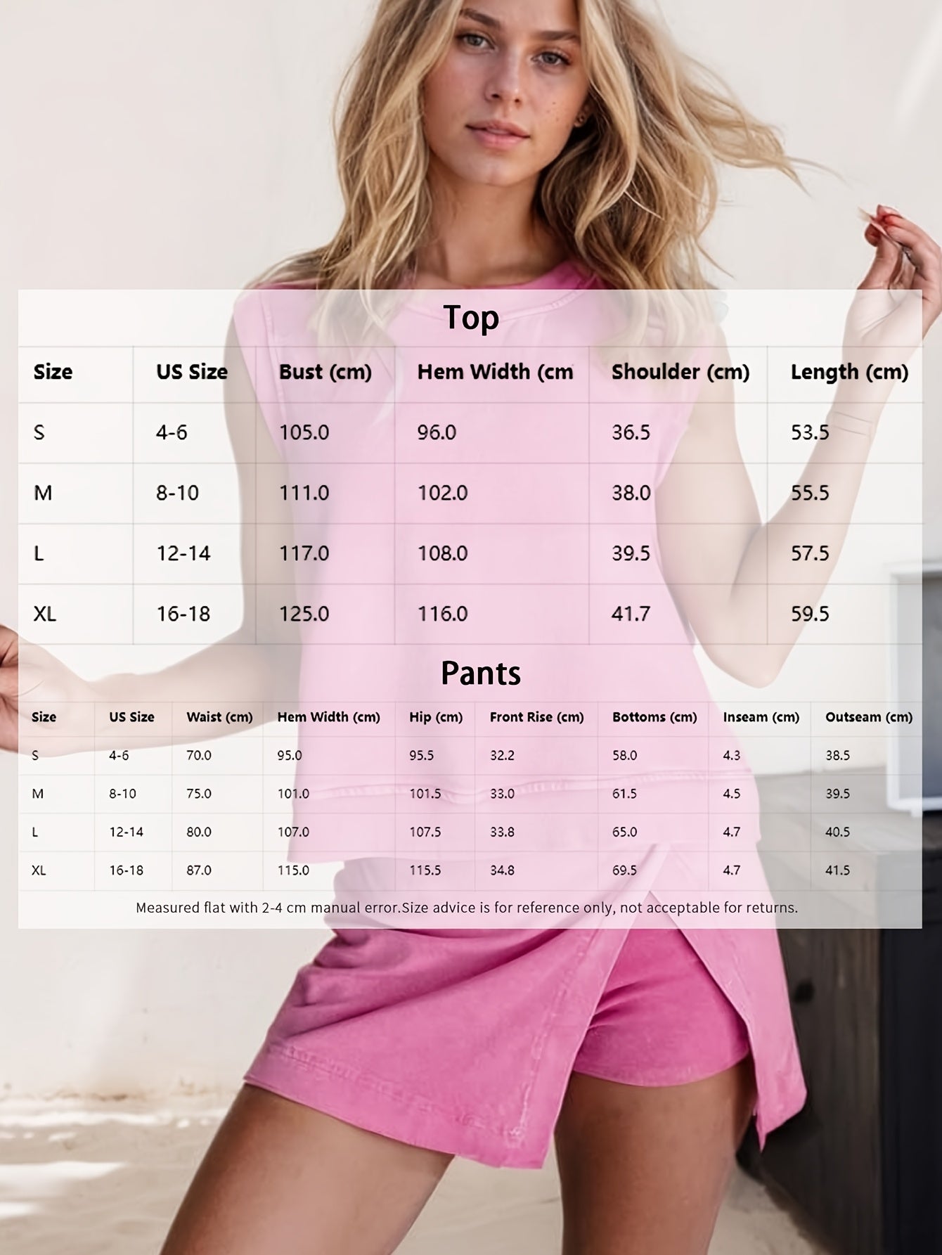 2pcs Women's New Solid Color Fashionable Casual Pure Short Sleeved T-shirt Three Piece Pants Two-piece Set