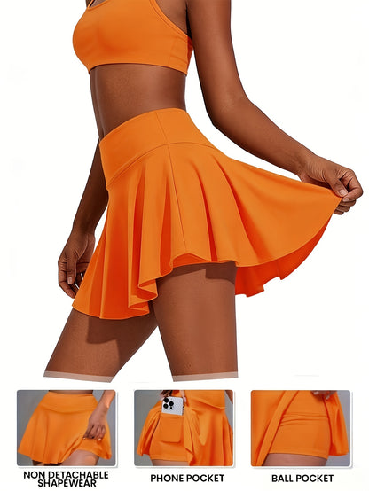Women's Black White Tibetan Blue Mesh High-Waist Pleated Shorts - product view 22