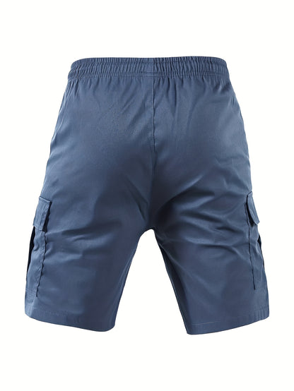 Men's Black Polyester Cargo Shorts - product view 30