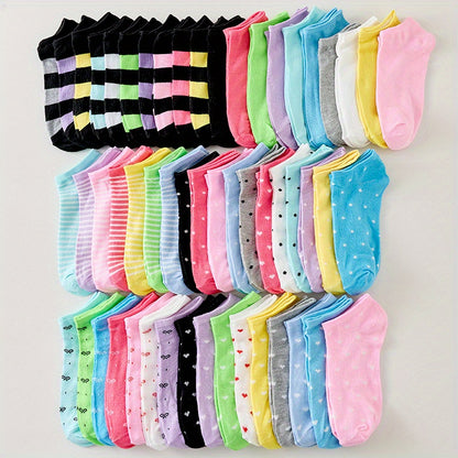 20 Pairs of Women'S Socks Featuring Soft And Cozy Materials, Made from Breathable Fabrics, Delivered in a Variety of Vibrant Candy Colors. Perfect for Everyday Use, Combining Comfort with Style, And Ideal As Gifts for Special Occasions