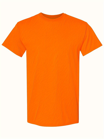 Set of 5, T-Shirt Made from 100%, Classic Short-Sleeve Solid Color Tee for Men