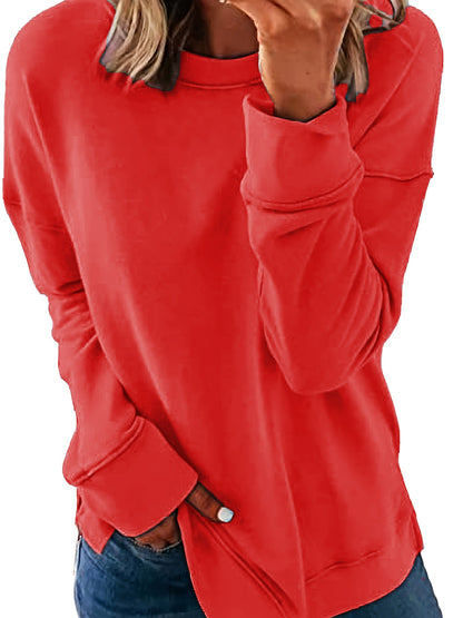 Women'S Autumn Winter Sweater, Long Sleeve Pullover Sweatshirt, Comfortable Casual Warm Style, Loose Fit Round Neck, Fashionable Street Style, 2026 Christmas Gift, Item, Essential Wardrobe Basic