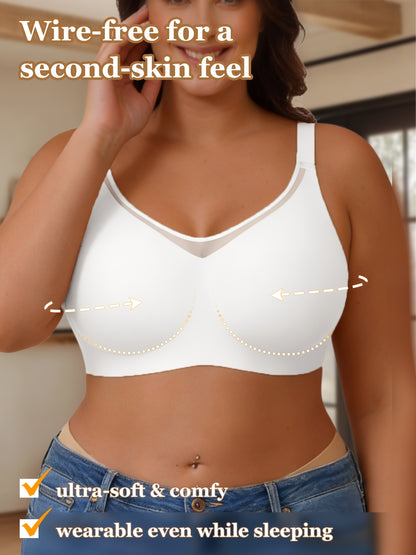 Women's Black Mesh V-Neck Bra - product view 22