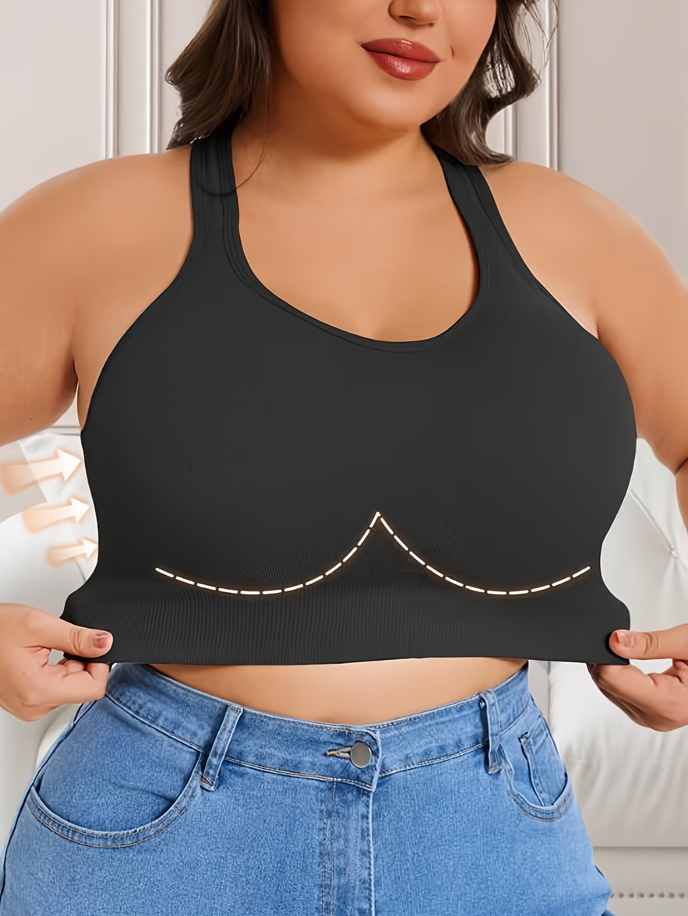 2pcs Women's Solid Color Sports Yoga Comfortable Push-up Bras - Underwear Suitable for Yoga And Exercise