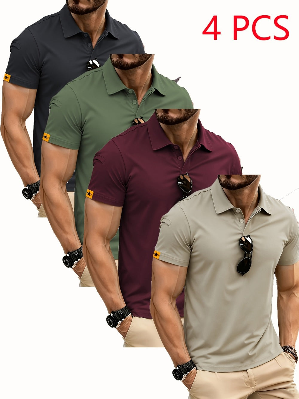 Men's Essential T-Shirt - Round Neck Short Sleeve Streetwear Style 741093