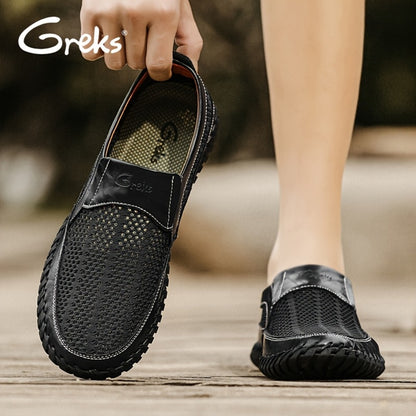 Men's Loafers & Flats - Breathable Mesh Slip-On for Outdoor & Travel 949029