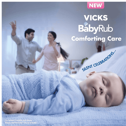 Vicks BabyRub Soothing Vapor Ointment for Babies 50ml Aloe Vera and Coconut Oil