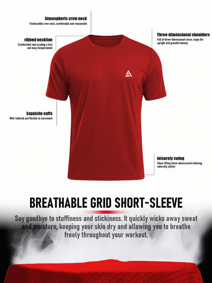 Men's Graphic Print T-Shirt - Crew Neck Short Sleeve 168037