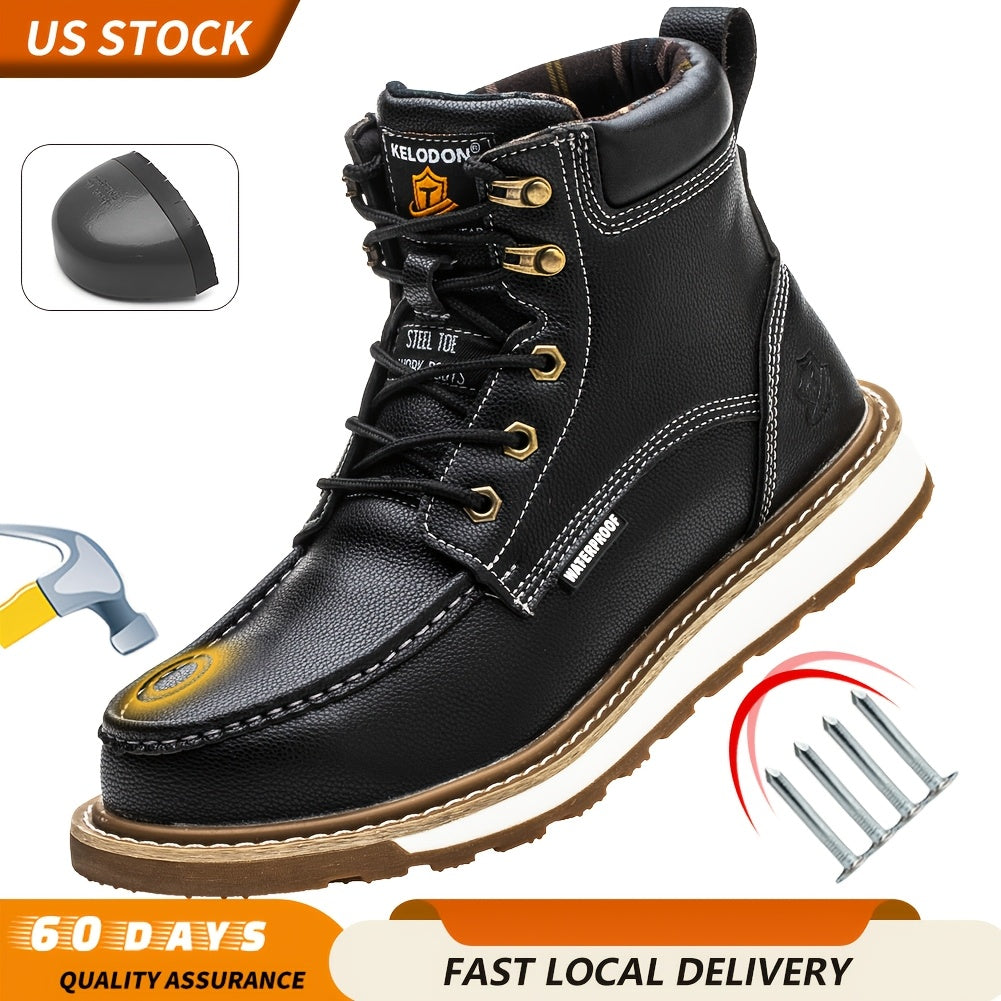 Men's Work & Safety Boots - Steel Toe Protection & Non-Slip Sole 732389