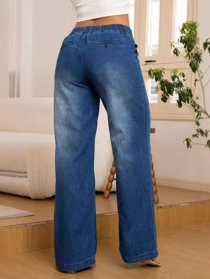 Autumn 2025 New Women'S Slim Fit Straight Leg Jeans
