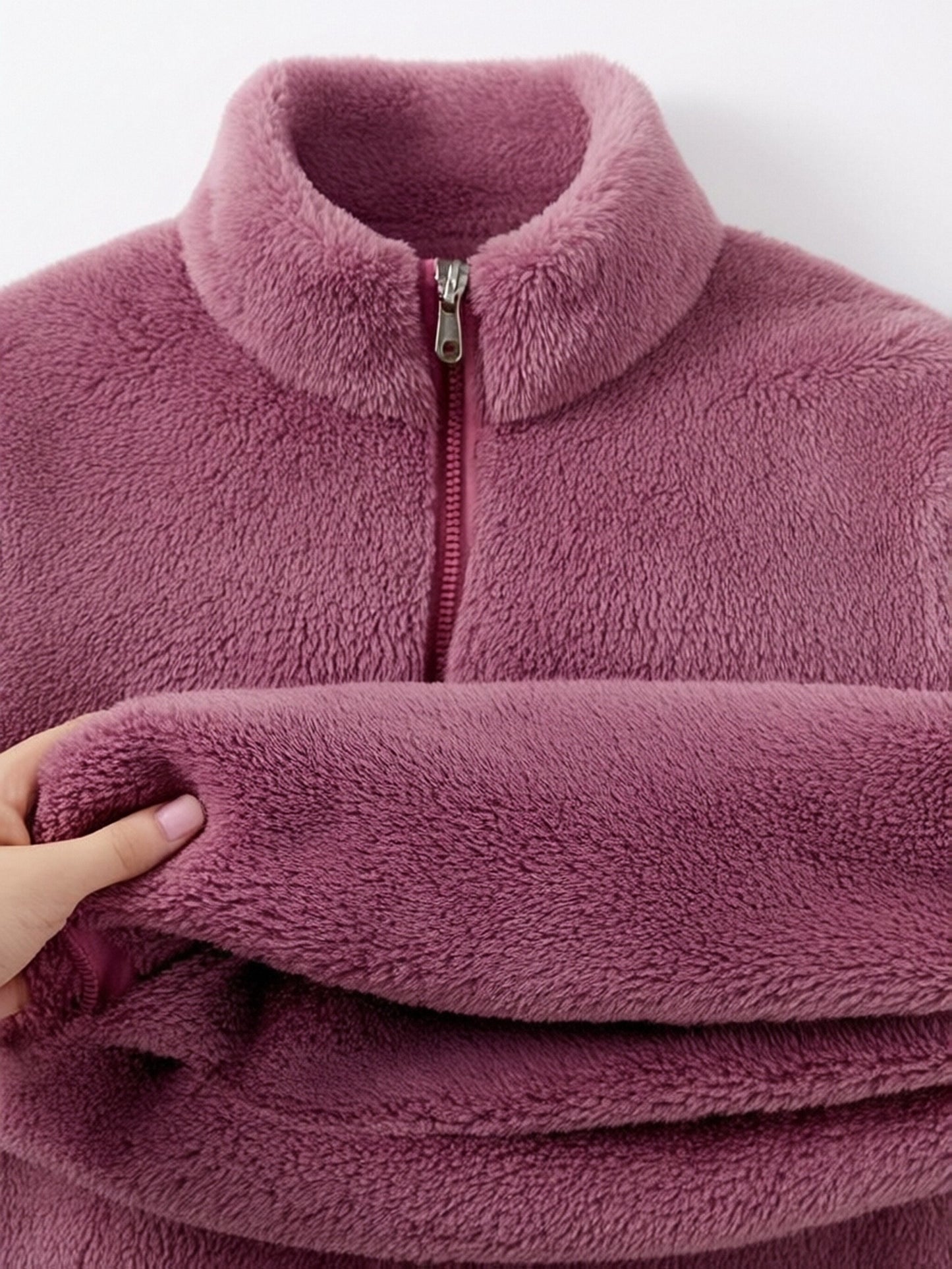 Cationic Fabric Glossy Coat Women's Autumn/winter Cardigan High-end Niche Zip-up Outerwear