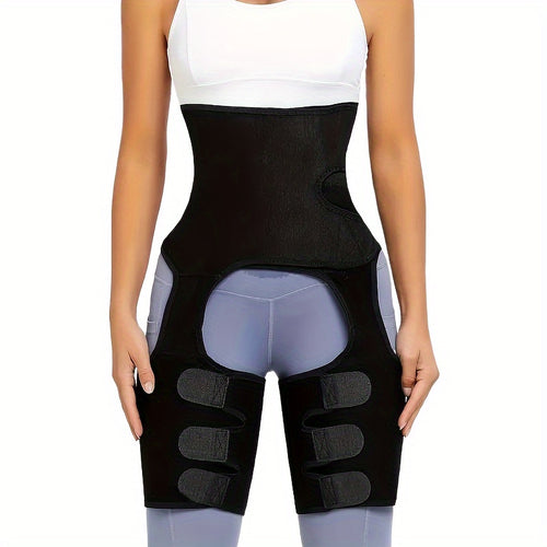 [Christmas Gift] Christmas Gift 3 In 1 High Waist Sweat Trainer Arm And Thigh Slimmer Sauna Shaper Waist Trimmer Tummy Control Butt Lifter Workout Body Shaper For Women