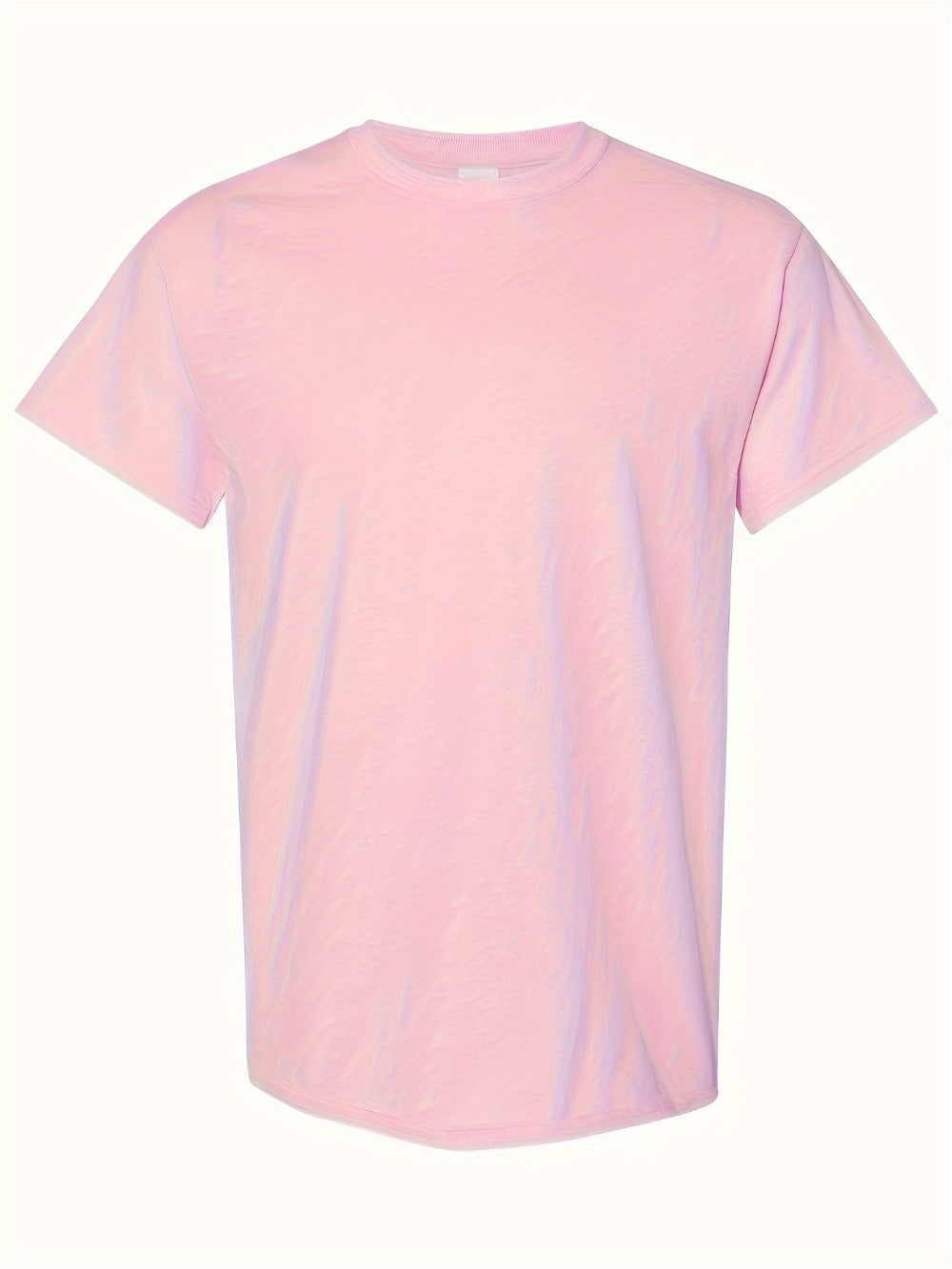 Men's Solid Color T-Shirt - Classic Neck Short Sleeve 079589