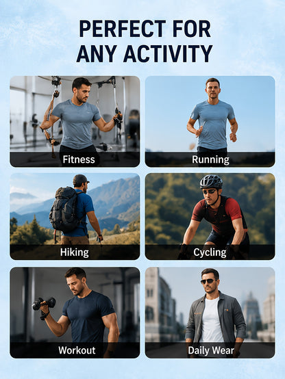 Men'S 8 Pack Workout Shirts Quick-Drying Breathable Cooling Mesh Athletic T-Shirts, Moisture Wicking Short Sleeve Gym Running Tops, Mens Clothes Value Set, Butfits For Men, Practical Gifts For Boyfriend Camiseta Para Hombre
