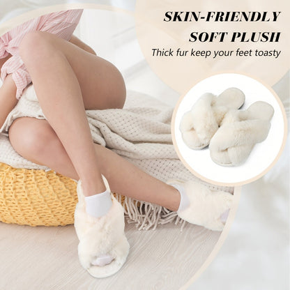 Women's Slippers - Plush Lined for Everyday Wear