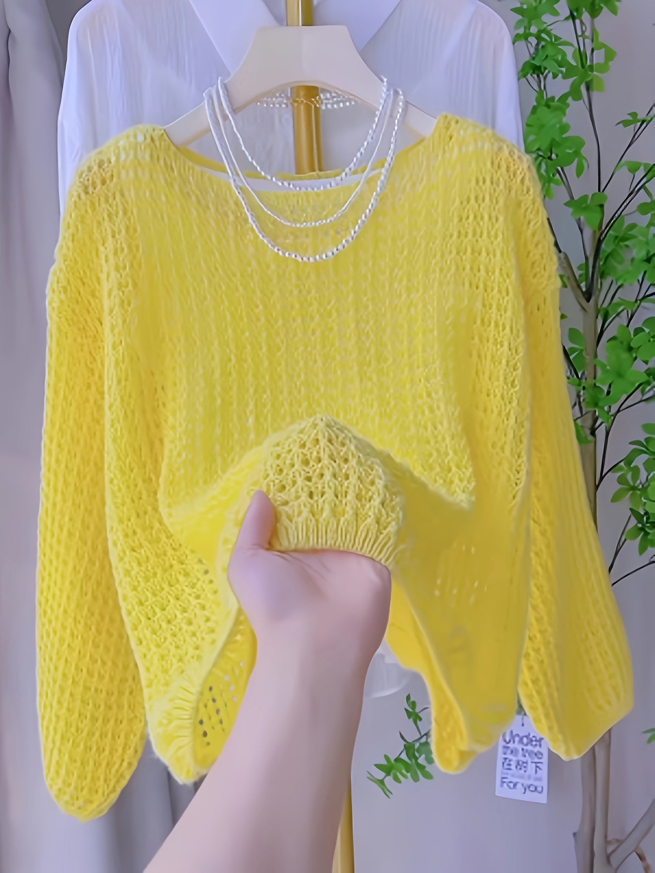 2026 Women'S Hollow Out Sweater Cardigan Long Sleeve Open Front Crochet Cover Up Lightweight Casual Layering Outerwear Soft Top For Spring Fall Winter Resort Wear