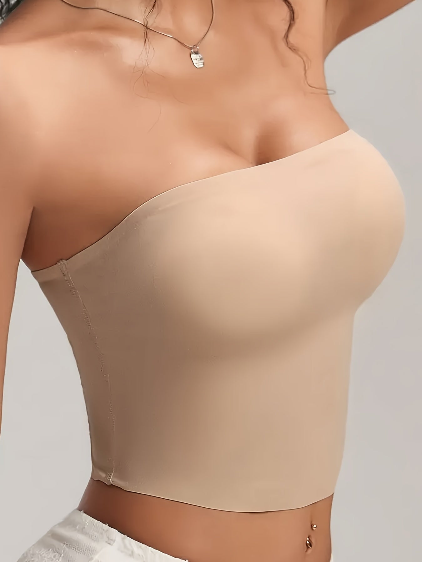1pc of Esselegance Strapless Seamless Bandeau Tube Bra - Designed Without Wires, Featuring a Non-Slip Design, High Stretch, And Breathable Material, Perfect for Backless Dresses And Everyday Comfort