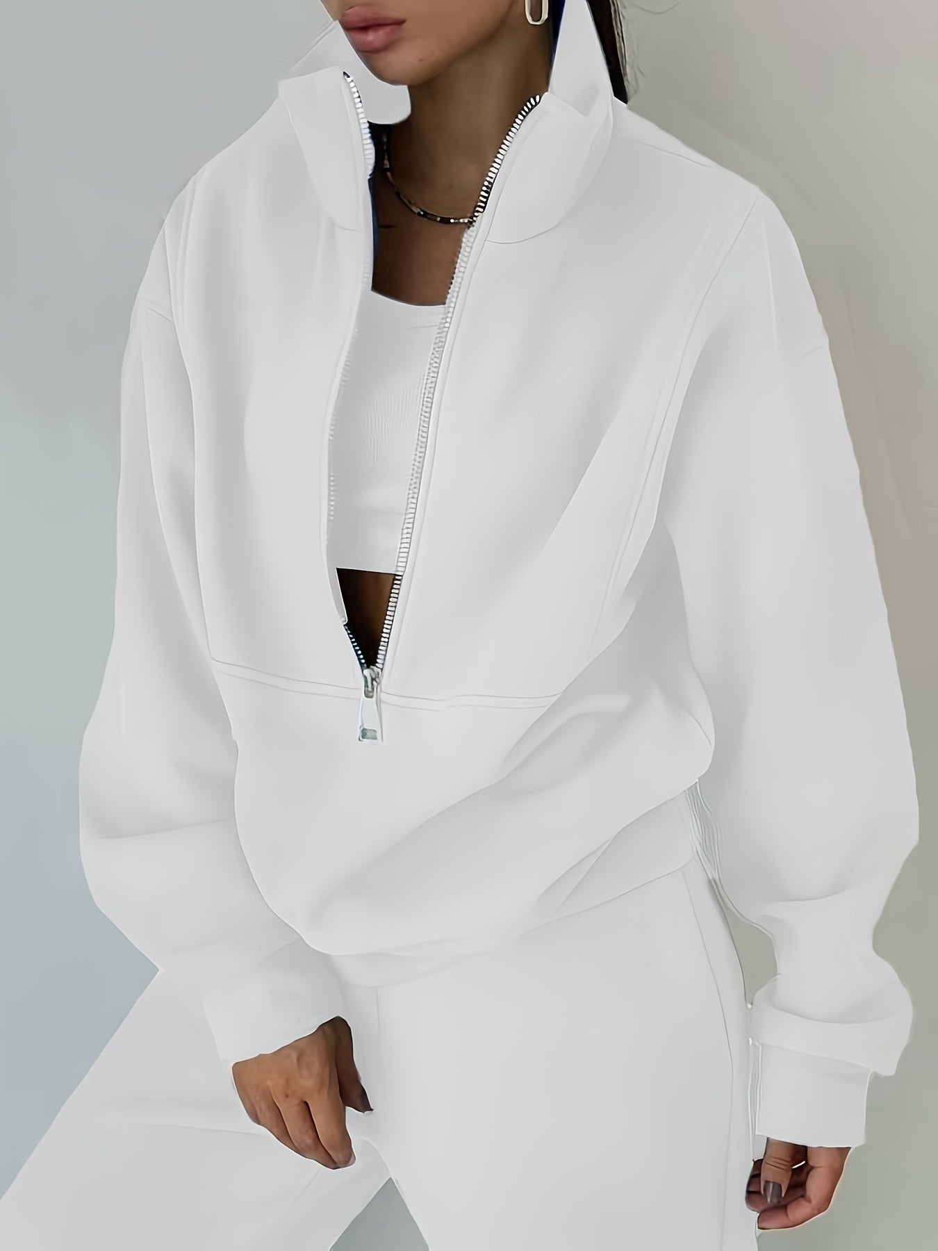Women'S Two-Piece Set, Fleece Sweatshirt, Sporty Street Casual Fashion Set for Women