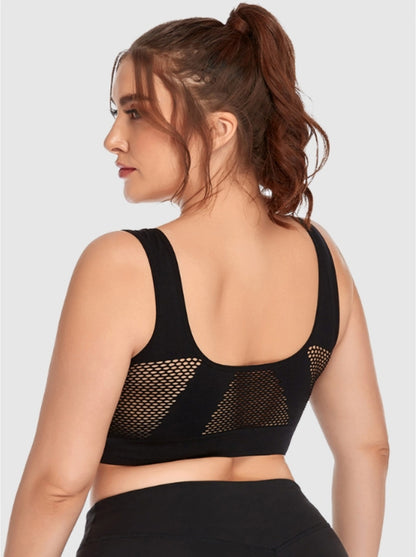 4pcs Women's Plus Size Sports Sexy Seamless Full Support Teenage Breathable Bra High Support