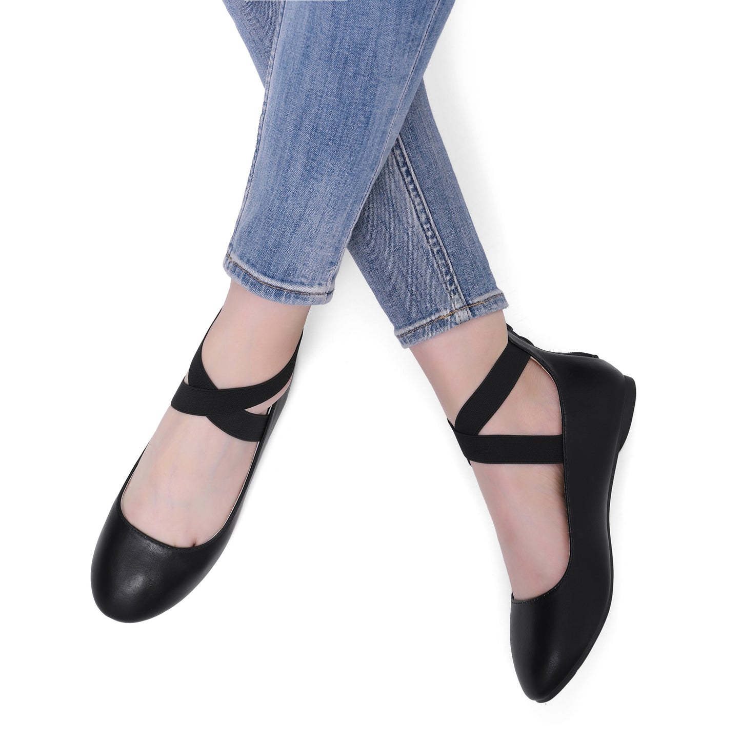 Elegant And Stylish Women'S Flats with Comfortable Elastic Ankle Straps, Perfect for Any Occasion., Women Shoes