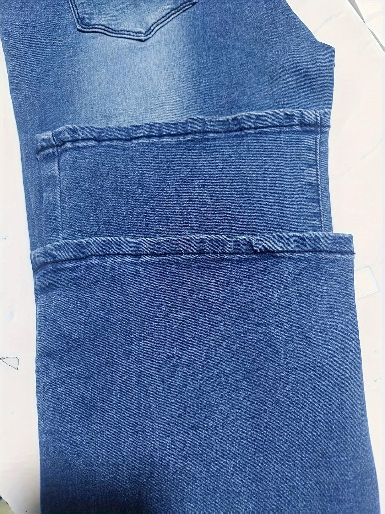 Women's High-Waisted Stretch Jeans - Wide-Leg Bell-Bottom Flared Pants with Cross-Waist , -Like Rayon//Spandex (75/23/2%), All-Season Casual to Dressy Wear, Wrinkle-Resistant Trousers