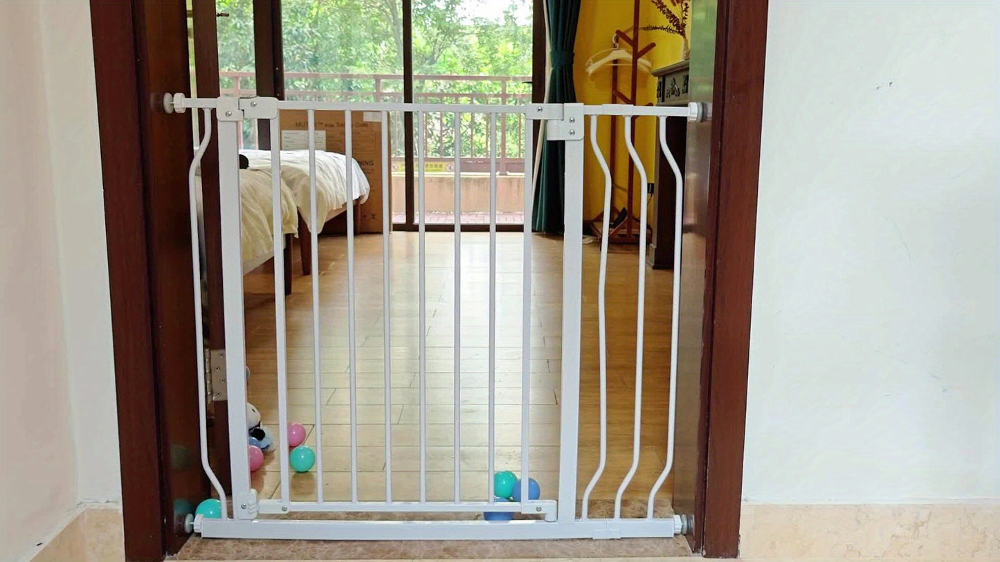 29.5-62.6" Baby Gate for Stairs, Height 30'' Auto Close Pet Dog Gate for Doorways-Easy Install Pressure Mounted Baby Fence Gates, with Wall Guards/Y-Shaped Parts