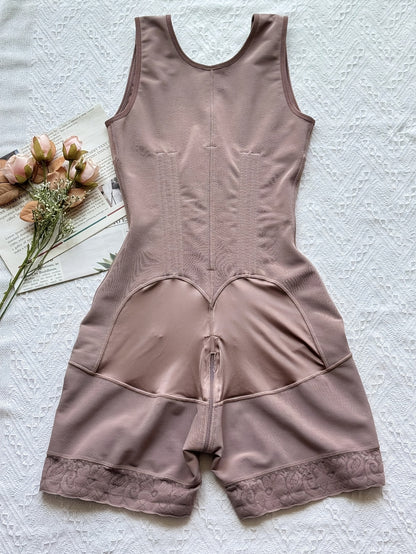 Women's 2-in-1 Adjustable Abdominal Shaping Bodysuit Post-Surgery Abdominal Control Full-Body Bodysuit | Leg-Shaping Shorts Hip-Lifting Zipper-Style Butt Lifter - Suitable for Daily Wear And Exercise | Strong Support Lines, Waist Shaping Garment