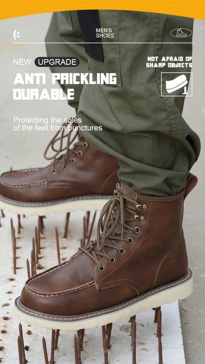Men's Work & Safety Boots - Puncture Resistant & Non-Slip Sole 061221