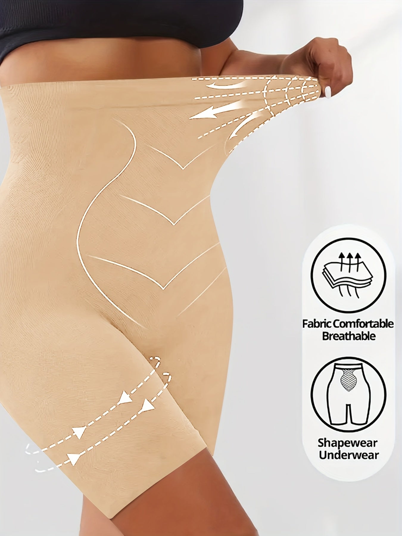 Plus Size Women'S Shaping Leggings Shaping Tummy-Control Shorts Shaping Underwear Leggings Plus Size Women'S Underwear