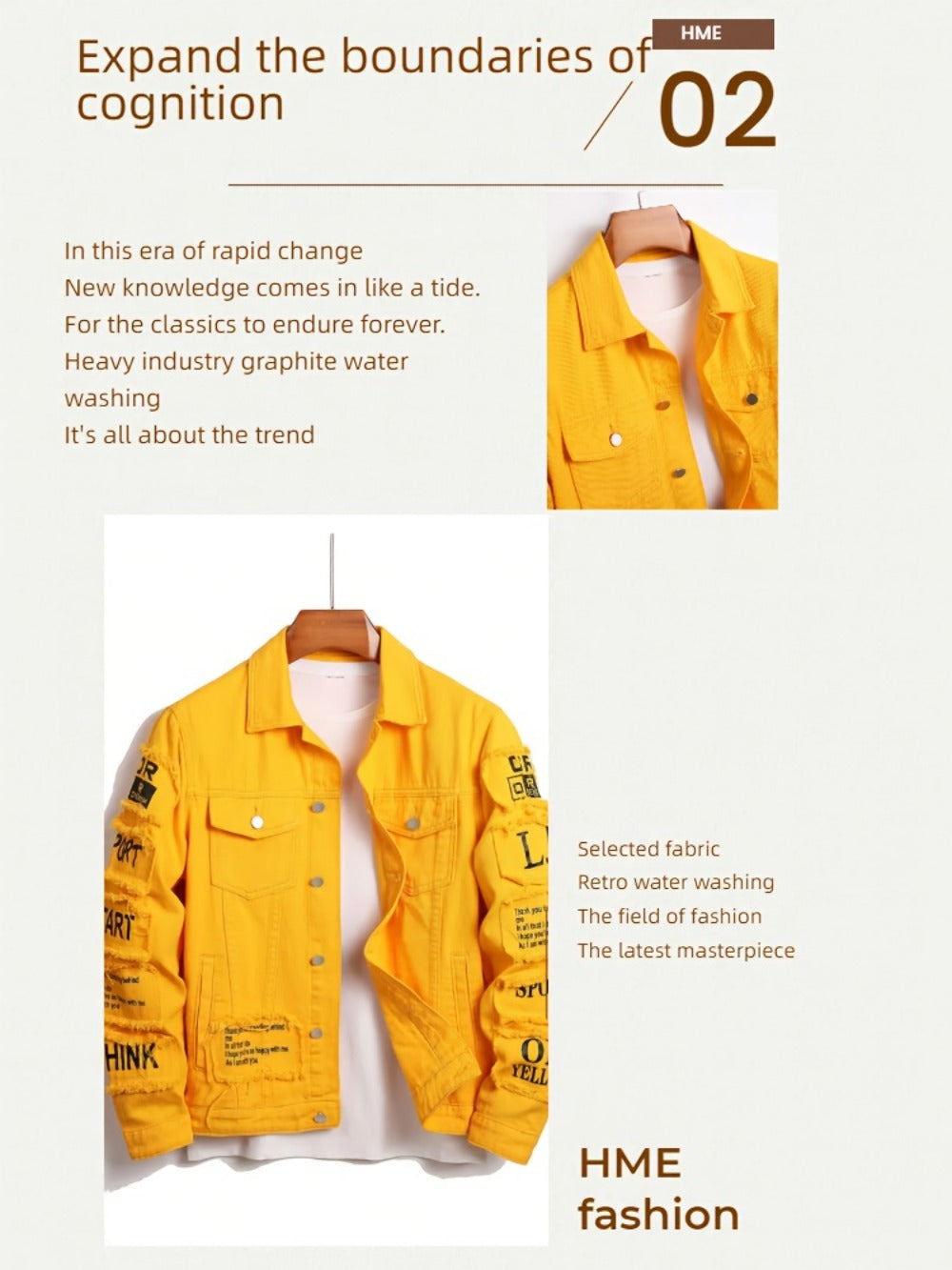 Men's Relaxed Denim Single-Breasted Jacket