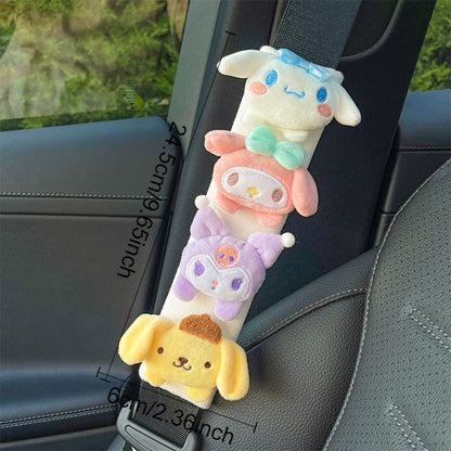 Cartoon Car Seat Belt Shoulder Cover - Soft Travel Cushion One-Piece