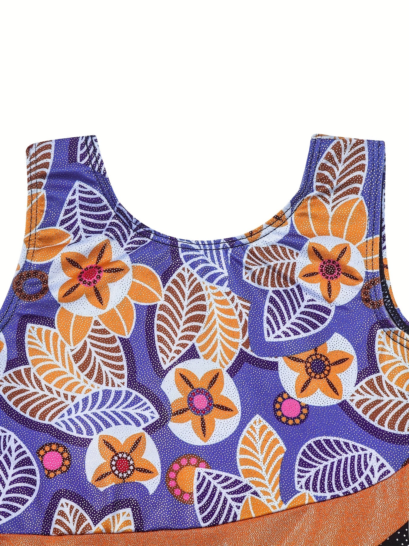 Girls Sleeveless Compression Gymnastics Suit, One-piece Bodysuit for Exercise Training, Perfect for Outdoor
