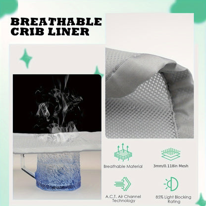 Breathable Crib Liner - 3 mm Mesh Arm Protection
