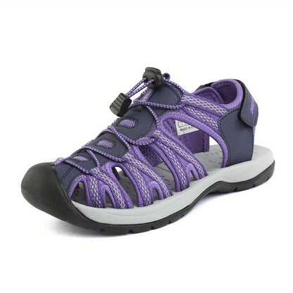 Women Sport Sandals Flat Sandals Womens Closed Toe Hiking Summer Outdoor Sandals Sport Athletic Sandals for Hiking Walking Water Shoes Adjustable Width Comfortable Sturdy Brand Women Shoes