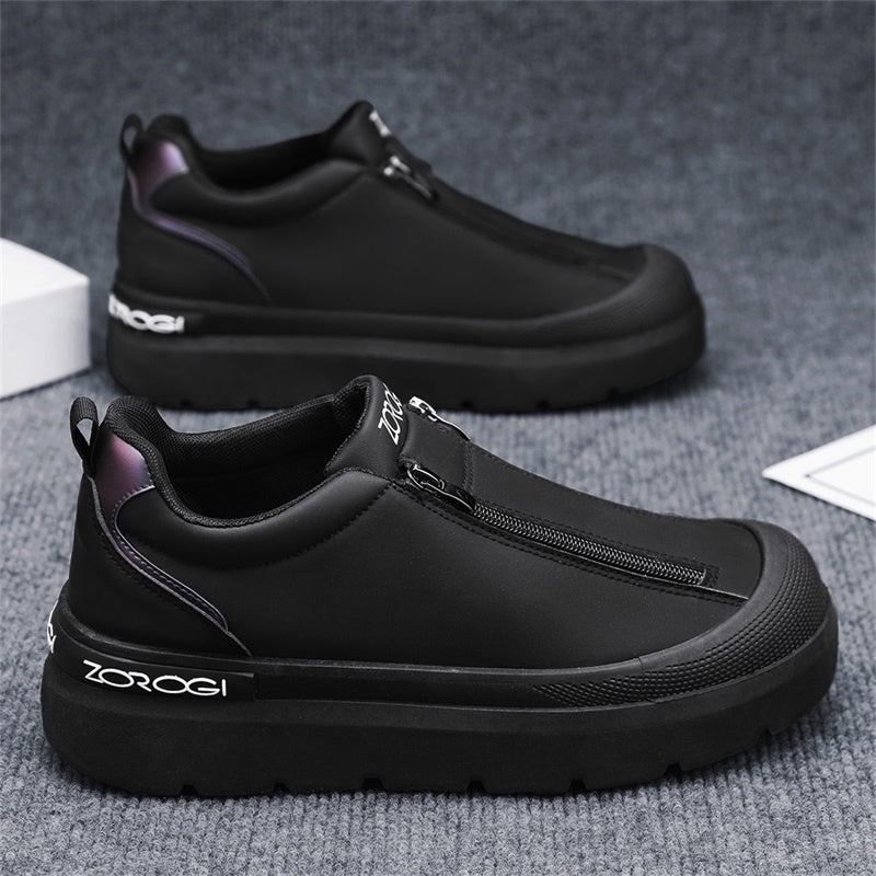 Side Zipper Plus Size Baotou Men's Shoes, Comfortable and Stylish Appearance Inside, Wear Rubber Sole.