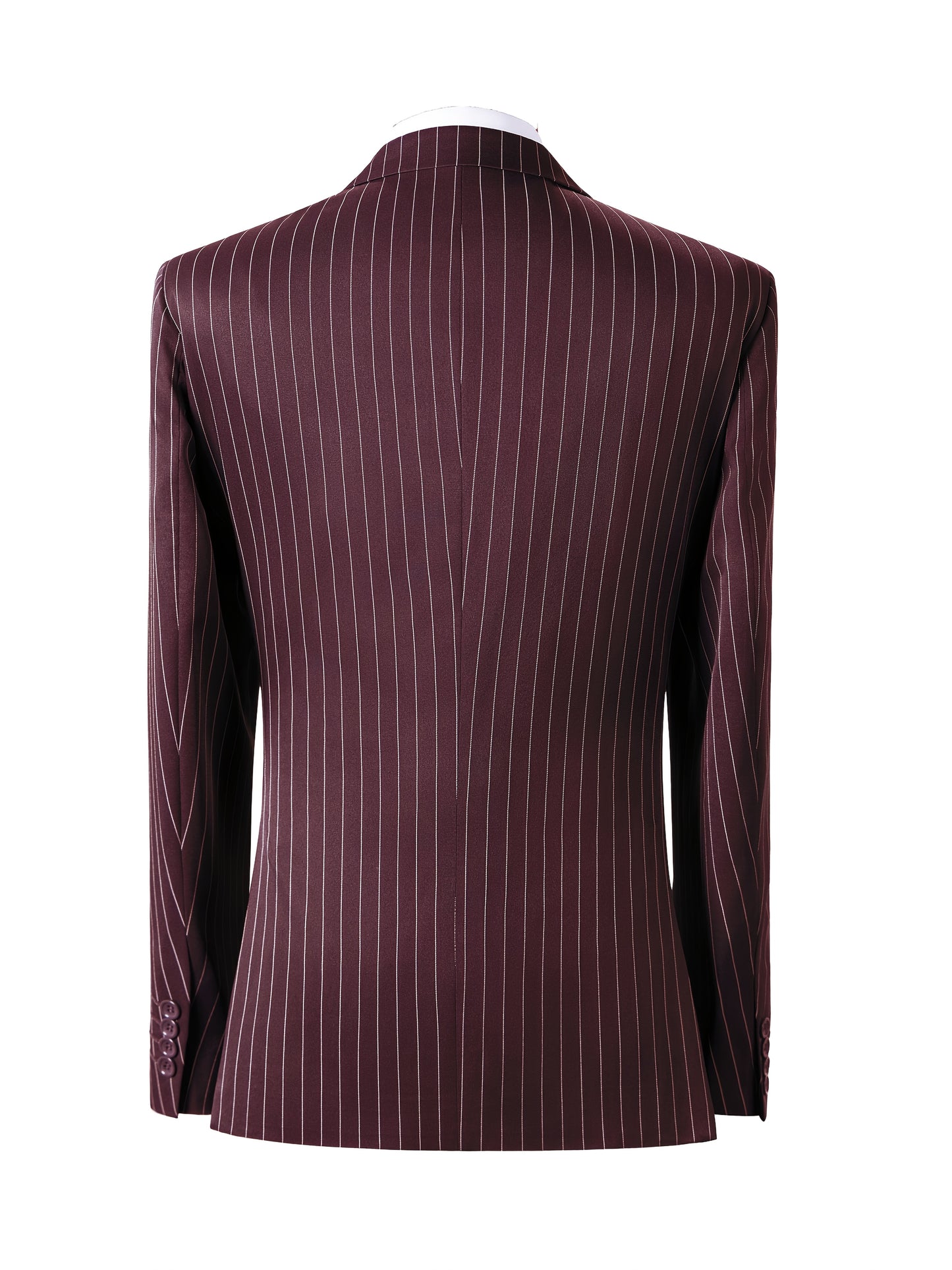[New Men's 3pcs Suits] 3pcs New Men's Suits - Vertical Striped Suit Jackets, Vests, Pants - Two-button, Suitable for Weddings, Business Banquets, Parties, Daily Wear Valentines Gifts for Men