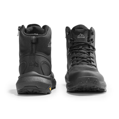 Men's Waterproof Hiking Boots Mid Tactical Boot Comfortable Lightweight Boots for Work All Day Side Zipper Motorcycle Combat Boots Backpacking Trekking