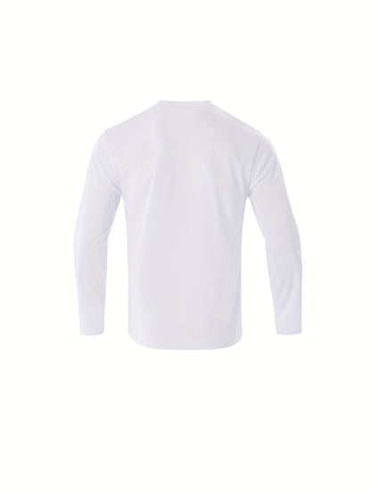 5pcs Men's Casual Sports T-shirt, Breathable And Quick Drying, Suitable for Work Clothes, Fishing Clothes, Construction Site Clothes, Team Building Clothes