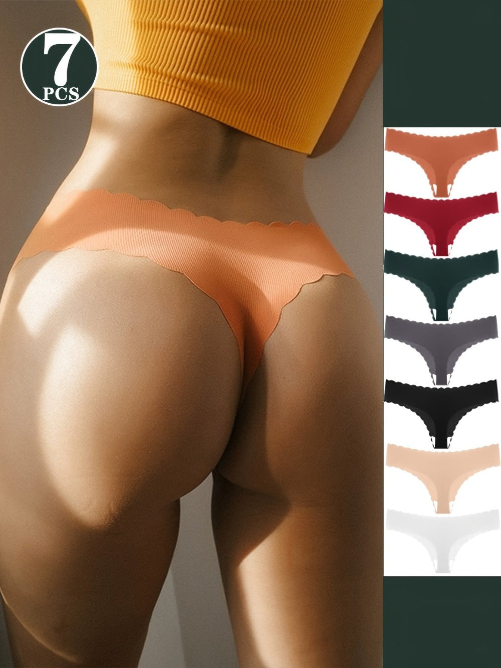 Women's 7-Pack Low-Rise Seamless Thongs - Lace Everyday Comfort