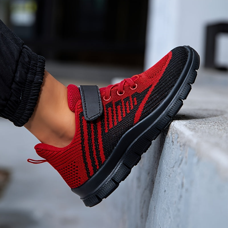 Athletic Footwear for Boys And Girls, Featuring Knitted Mesh Sneakers That Are Stylish, Breathable, And Lightweight, Perfect for Kids' Running