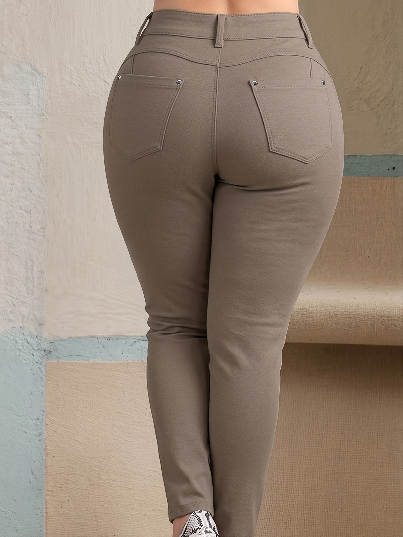Y2K Trendy High-Stretch Slim Fit Women'S Pants, All-Season Streetwear Casual Trousers