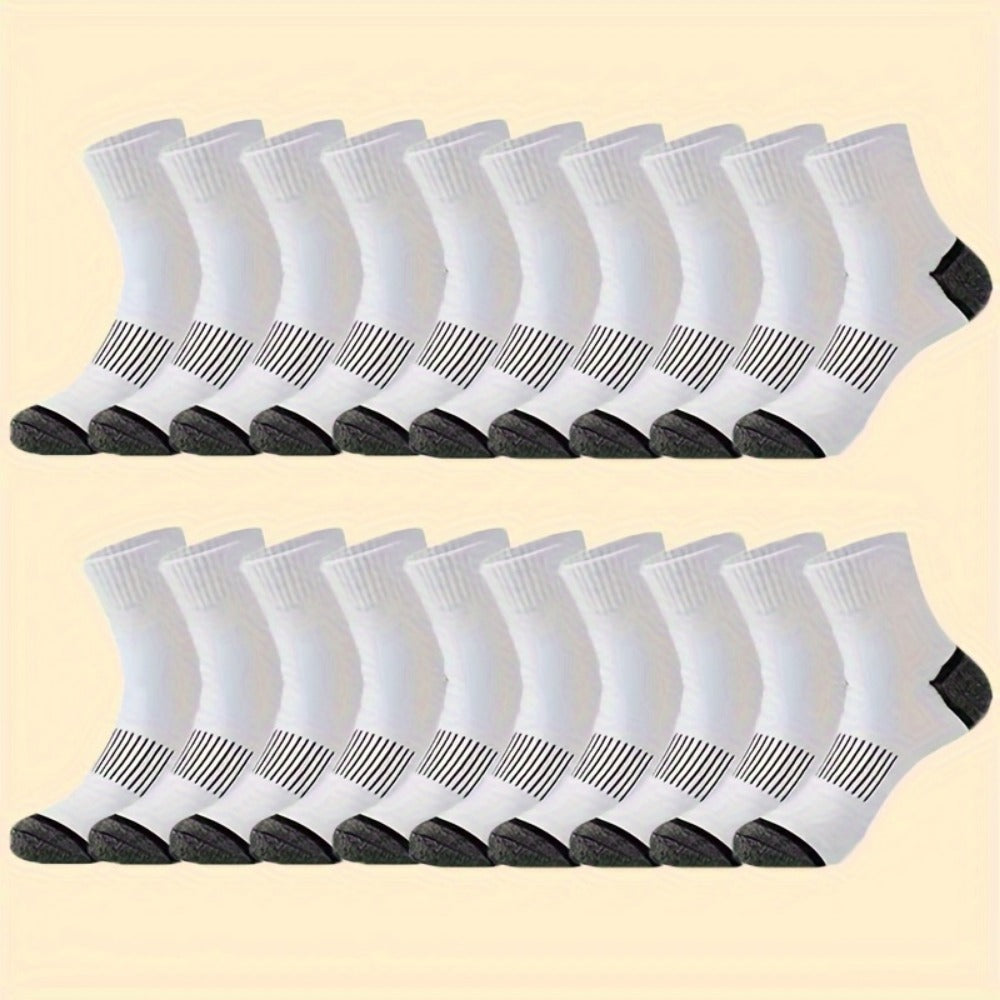 Men's Athletic Crew Socks - 50-Pair Pack